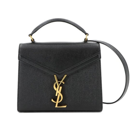 SAINT LAURENT Cassandra Top handle Mini Hand Shoulder Bag Black 90280363 - Picture 1 of 10